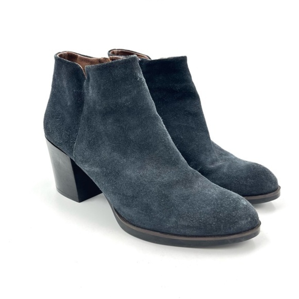 Eric Michael Navy Suede Leather Ankle Booties Size 41